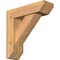 Ekena Millwork Traditional Slat Smooth Bracket w/ Offset Brace, Western Red Cedar, 5 1/2"W x 18"D x 18"H BKT0604X18X18TRA06SWR - alternate 1